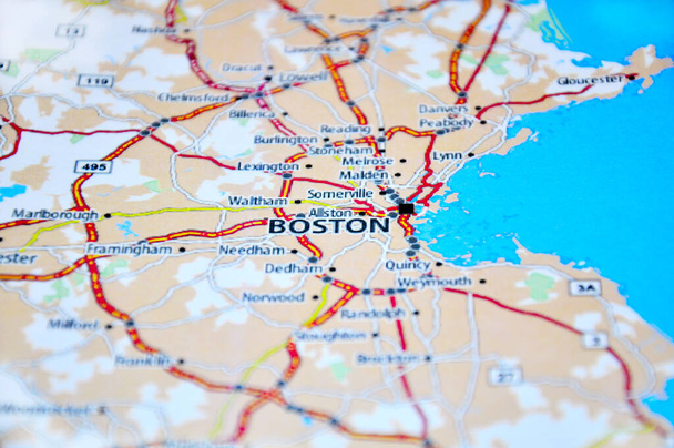 Mapa USA - Boston - Fotografie, Obrázek