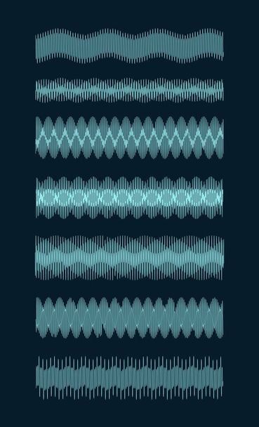 Diagramma armonico complicato dell'onda sinusoidale - visualizzazione dei tipi di onde acustiche - natura del suono - concetto vettoriale dei tipi di segnale a forma d'onda
 - Vettoriali, immagini