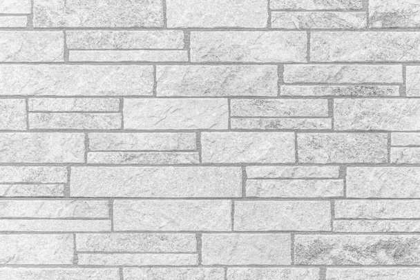wit modern stenen muurpatroon en achtergrond - Foto, afbeelding