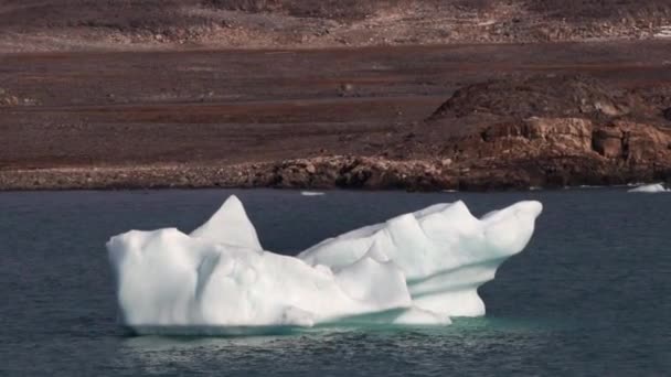 Fitzroy Fjord 'daki Buzdağı, Devon Adası, Nunavut, Kanada. - Video, Çekim