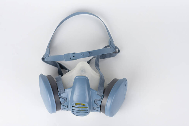 Twin filter half face respirator mask ,  personal protective equipment to protect against the virus covid-19. - Photo, Image