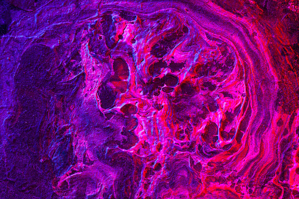 Szárított festék textúrája neonfényben. Absztrakt háttér - Fotó, kép