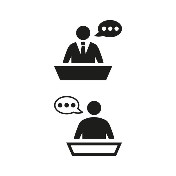 Beszélő ikon-on fehér háttér. Vektoros illusztráció - Vektor, kép