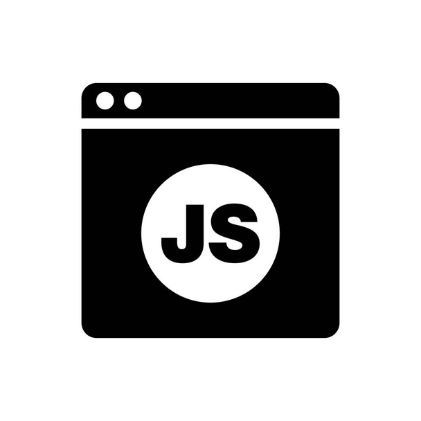 Javascript記号。ウェブ開発アイコン。プログラミングの概念. - ベクター画像