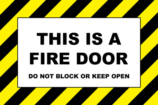 waarschuwingsbord voor branddeuren - Foto, afbeelding