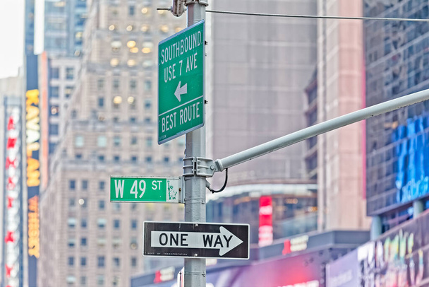 New York Manhattan 49th street signs - Zdjęcie, obraz