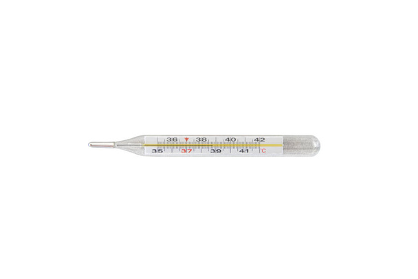 high temperature mercury thermometer.On a white background. Isolate - Photo, Image