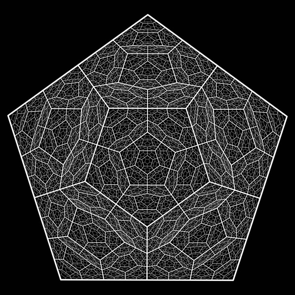 Fraktalny wektor abstrakcyjny dekagon - Wektor, obraz