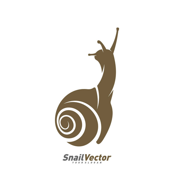 Plantilla vectorial diseño logo caracol. Silueta de diseño de caracol ilustración
 - Vector, Imagen