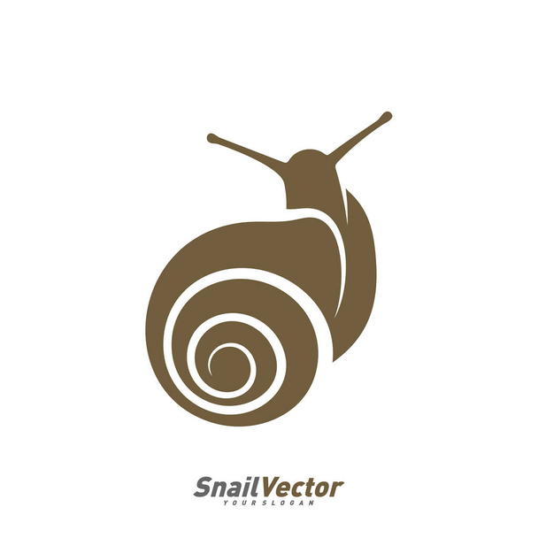 Csiga logó design vektor sablon. Sziluett csiga design illusztráció - Vektor, kép