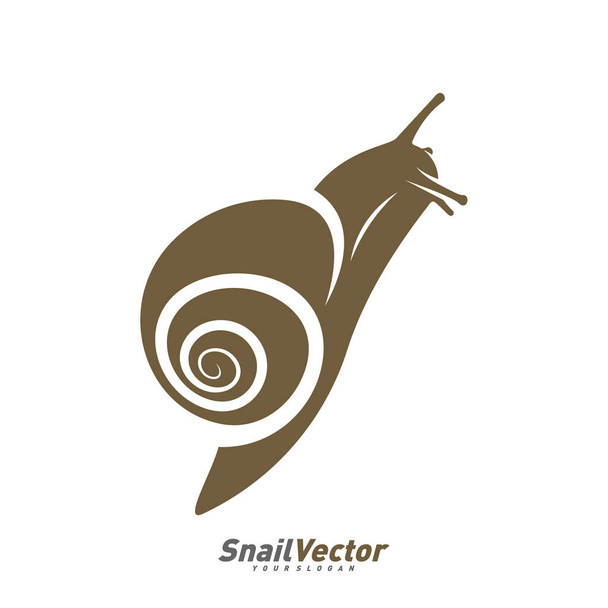 Slak logo ontwerp vector template. Silhouet van Slak ontwerp illustratie - Vector, afbeelding