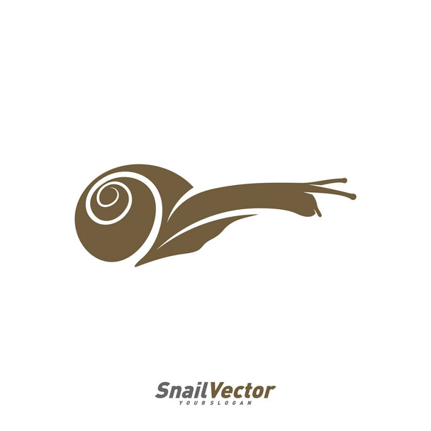 Snail logo design vector template. Silhouette of Snail design illustration - Vector, Image