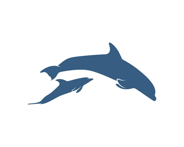 Modèle vectoriel de conception de logo de dauphins. Illustration du design Silhouette des dauphins
 - Vecteur, image