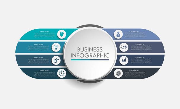 Business circle. timeline infographic icons designed for abstract background template milestone element modern diagram process technology digital marketing data presentation chart Vector - Vector, imagen
