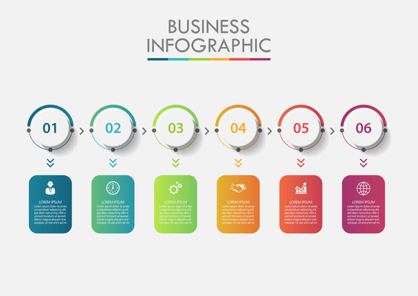 Üzleti adatok megjelenítése. idővonal infografikus ikonok tervezett elvont háttér sablon mérföldkő elem modern diagram folyamat technológia digitális marketing adatok bemutató chart Vektor - Vektor, kép