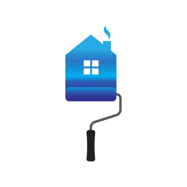 Print Logo Ilustratie Schilderen Home - Vector, afbeelding