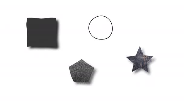 renderização 3d de formas e texturas de conjuntos aleatórios. Computador gerado arte de fundo
 - Filmagem, Vídeo