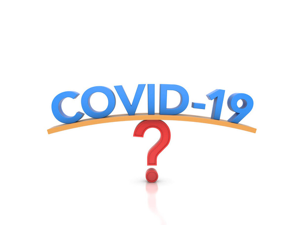 COVID-19 Coronavirus znamení sociálních médií s textem pro sociální distancing povědomí - 3d vykreslený obraz - Fotografie, Obrázek