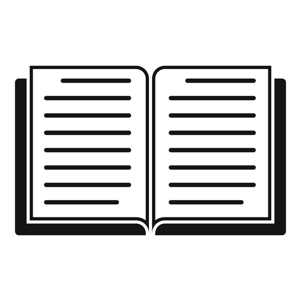 Open justice book icon, simple style - Vektor, Bild
