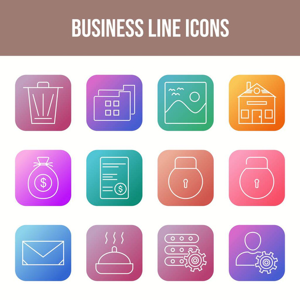 Set von 12 einzigartigen Business Vector Icons - Vektor, Bild