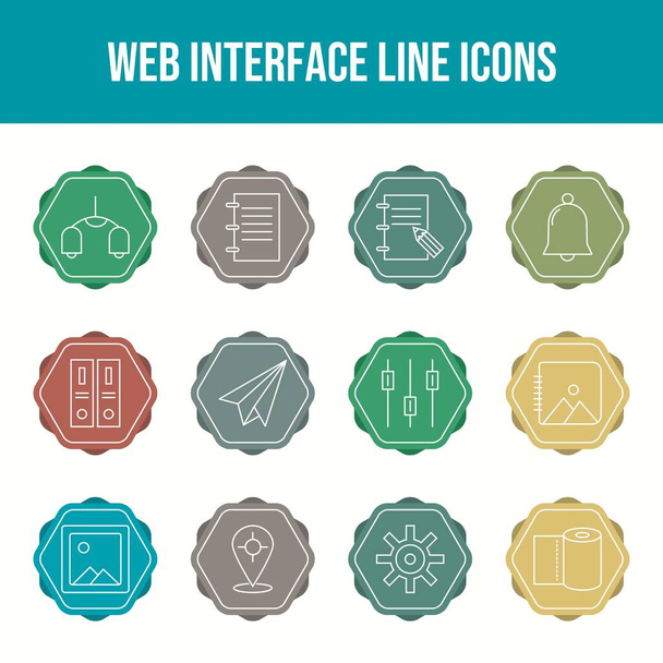 Schöne Web Interface Vektor Icon Set - Vektor, Bild