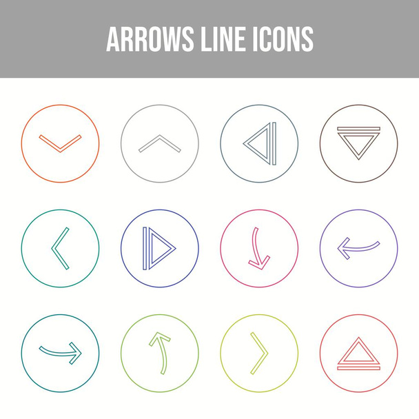 Beautiful Arrows vector icon set - Vector, Image
