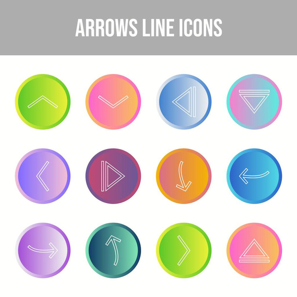 Beautiful Arrows vector icon set - Vector, Image