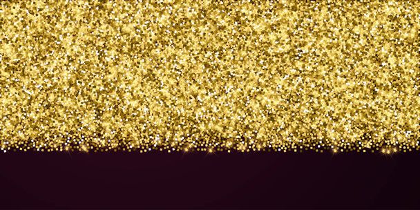 Sparkling gold luxury sparkling confetti. Scattere - Vector, Image