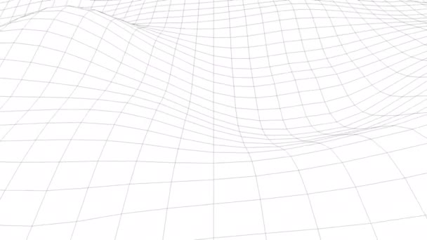 A számítógép kockás textúrát generált. 3D renderelés a hullám retro háttér. - Felvétel, videó