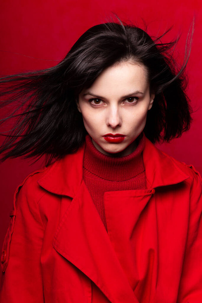 possible woman in red color - Fotó, kép