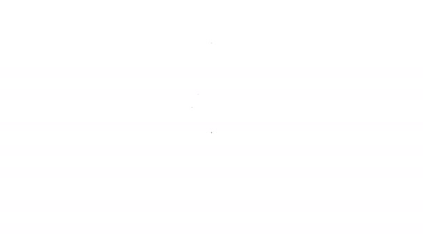 Zwarte lijn Fles neusspray pictogram geïsoleerd op witte achtergrond. 4K Video motion grafische animatie - Video