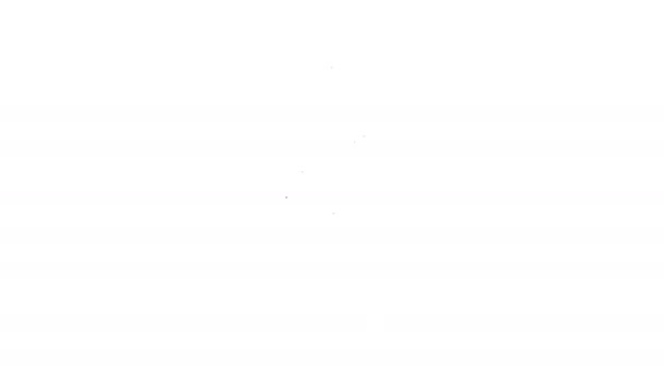 Μαύρη γραμμή Φιάλη ρινικό σπρέι εικονίδιο απομονώνονται σε λευκό φόντο. 4K Γραφική κίνηση κίνησης βίντεο - Πλάνα, βίντεο