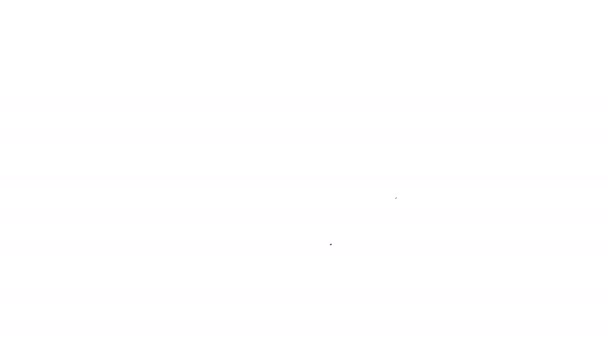 Schwarze Linie Kreuz Krankenhaus medizinische Ikone isoliert auf weißem Hintergrund. Erste Hilfe. Diagnose-Symbol. Medizin und Apotheke Zeichen. 4K Video Motion Grafik Animation - Filmmaterial, Video