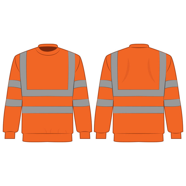 Vetor isolado de camisola laranja de alta visibilidade no fundo branco
 - Vetor, Imagem