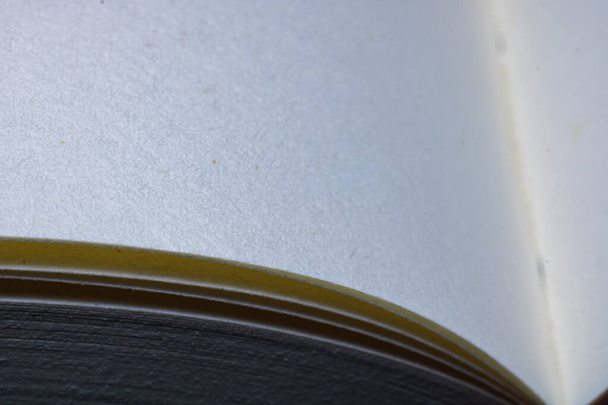 close-up view of an empty page of a book - Foto, Imagen