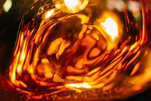φλόγα γκλίτερ πορτοκαλί χρυσή μαγική εικόνα μυστικισμός αφηρημένη εικόνα - Φωτογραφία, εικόνα