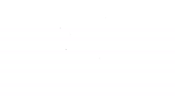Ligne noire Calendrier avec icône de coche isolé sur fond blanc. Animation graphique de mouvement vidéo 4K - Séquence, vidéo