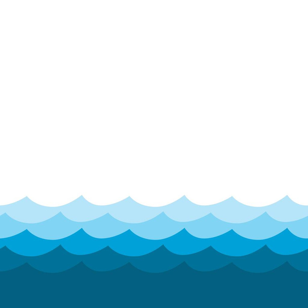 水波アイコンベクトルイラストデザインロゴ - ベクター画像