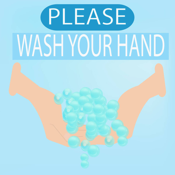 please Wash your hands mandatory sign,Hand sanitizer,vector hand sanitizer symbol / alcohol bottle for hygiene. - Vector, afbeelding