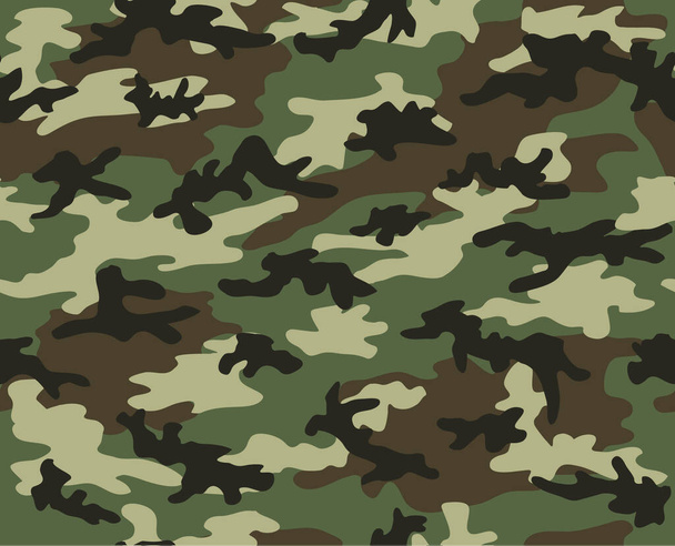 Camuflagem militar padrão sem costura. Quatro cores. Estilo de floresta
  - Vetor, Imagem