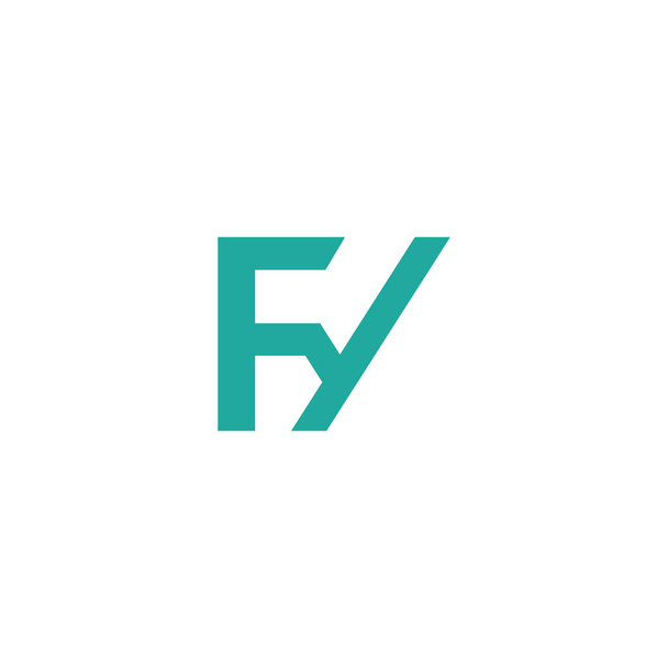 Initiële letter fy logo of yf logo vector ontwerp sjablonen - Vector, afbeelding