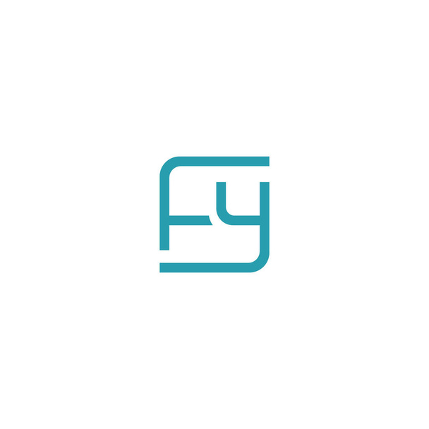 Initiële letter fy logo of yf logo vector ontwerp sjablonen - Vector, afbeelding