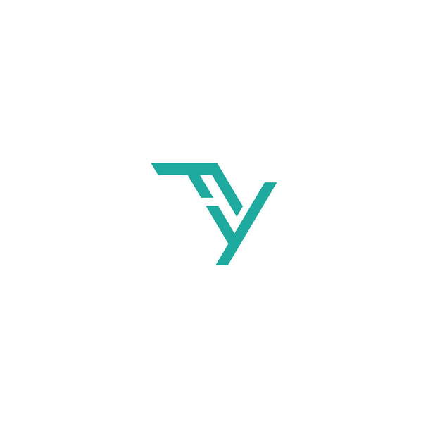 Initial letter fy logo or yf logo vector design template - Vector, Image