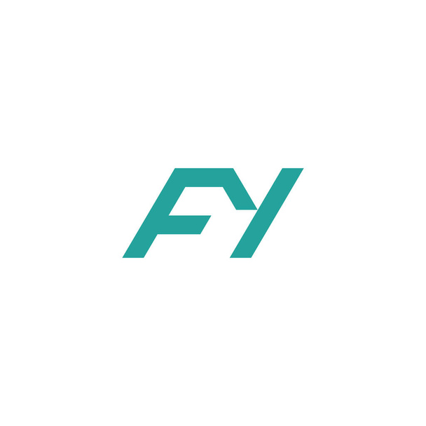 Initiële letter fy logo of yf logo vector ontwerp template - Vector, afbeelding