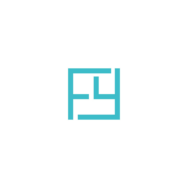 İlk harf fy logosu veya yf logo vektör tasarım şablonu - Vektör, Görsel