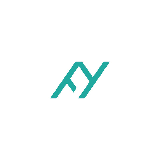 Initial letter fy logo or yf logo vector design template - Vector, Image