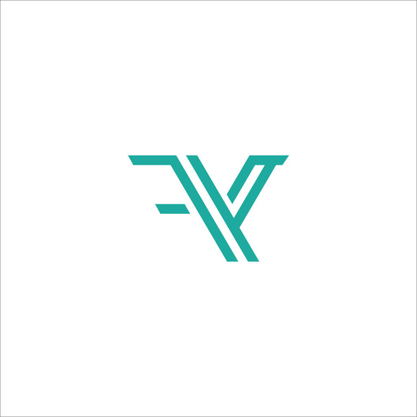 İlk harf fy logosu veya yf logo vektör tasarım şablonu - Vektör, Görsel