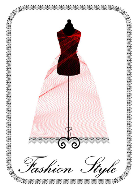Fashion Style - robe vectorielle transparente sur mannequin
 - Vecteur, image