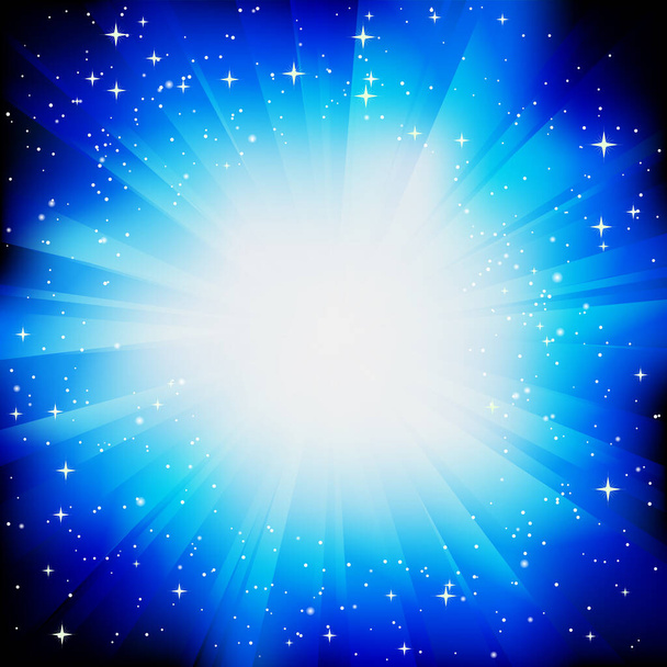 Vector Rayos azules del sol
 - Vector, imagen