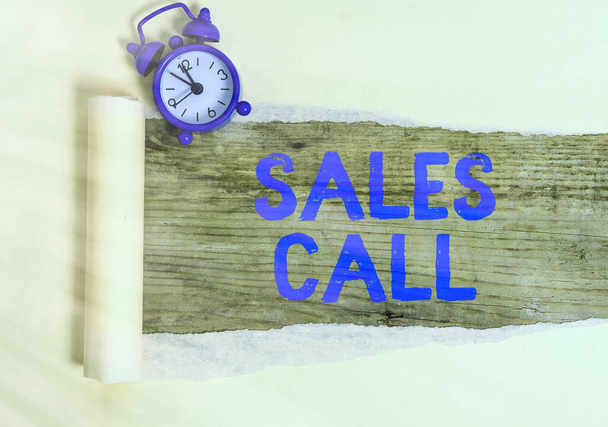 Conceptual hand writing showing Sales Call. Business photo showcasing a phone call made by a sales representative of a company. - Photo, Image